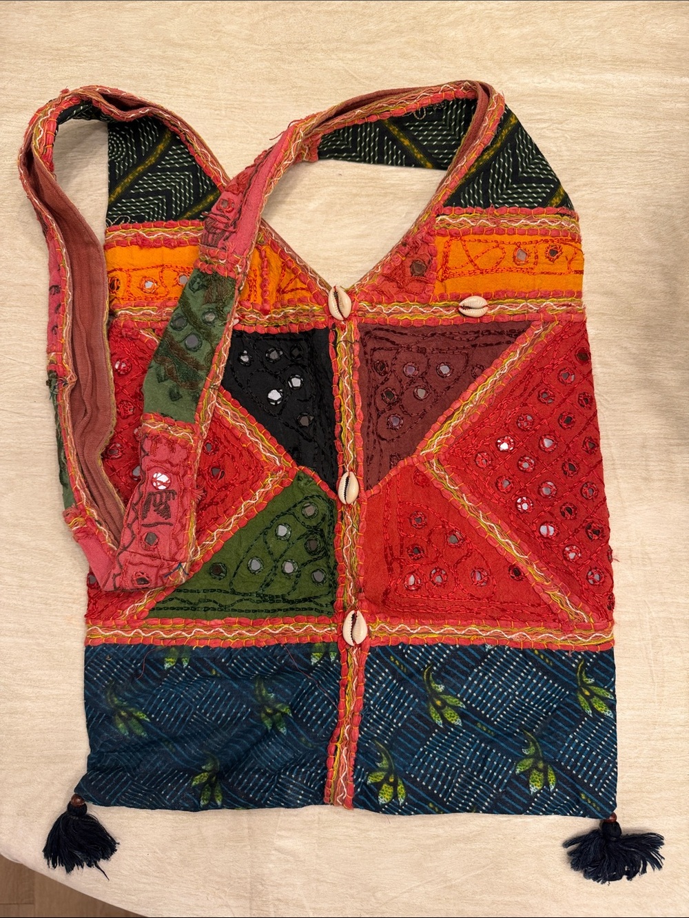 Authentic colorful bag handmade in India